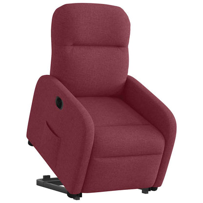 Poltrona Alzapersona Reclinabile Elettrica Rosso Vino