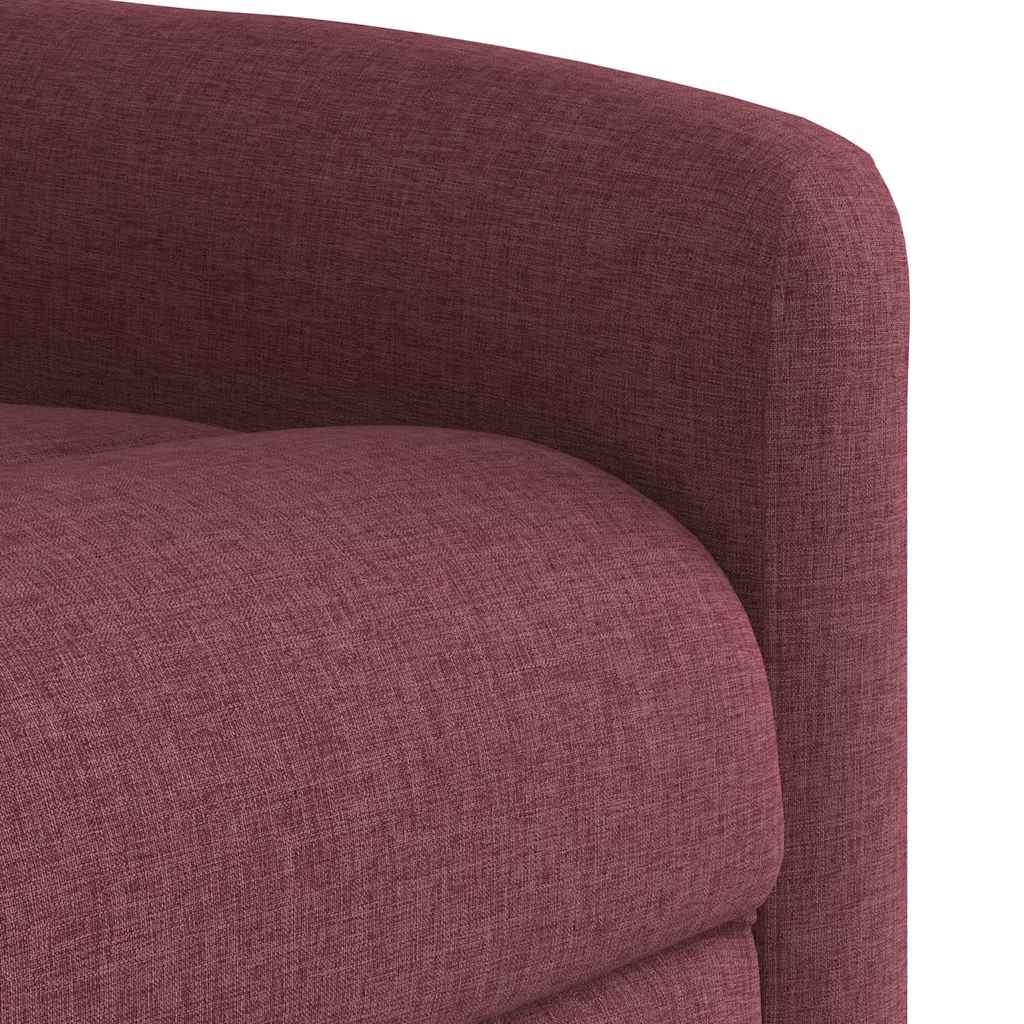 Poltrona Alzapersona Reclinabile Rosso Vino in Tessuto - homemem39