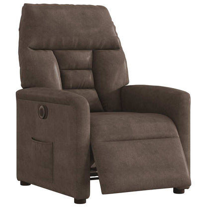 Poltrona Reclinabile Elettrica in Tessuto di Microfibra