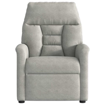 Poltrona Reclinabile Elettrica Grigio Chiaro Tessuto Microfibra - homemem39