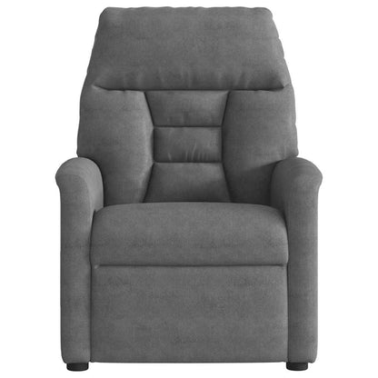 Poltrona Reclinante Massaggi Elettrica Grigio Scuro Microfibra | homemem39