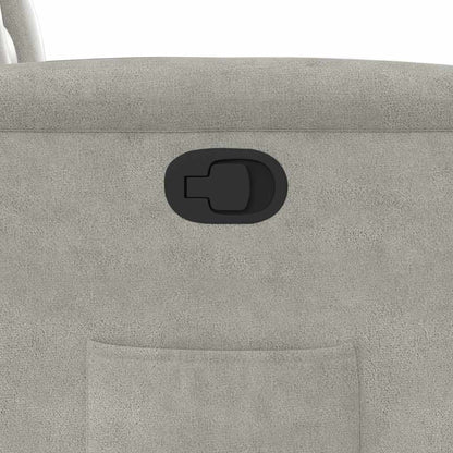 Poltrona Alzapersona Reclinabile Grigio Chiaro Microfibra