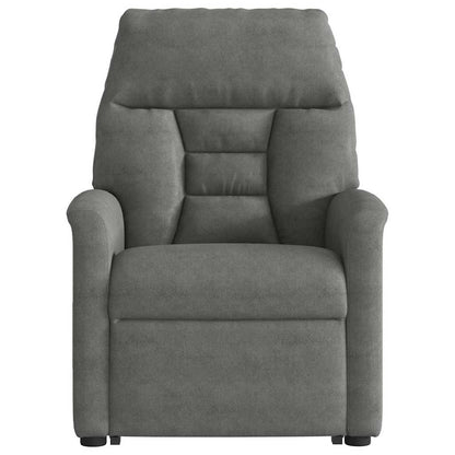 Poltrona Alzapersona Reclinabile Grigio Scuro Microfibra | homemem39