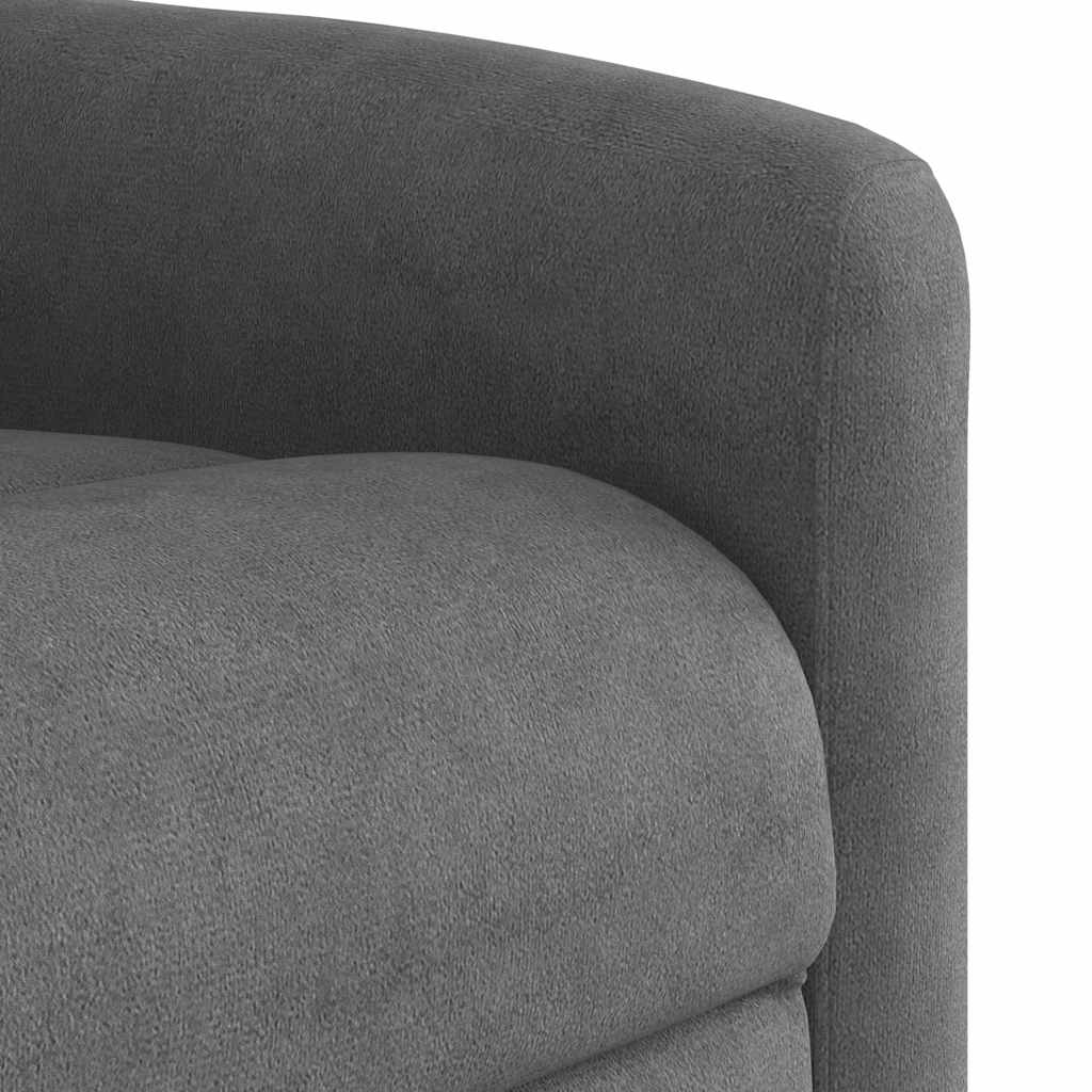 Poltrona Alzapersona Reclinabile Grigio Scuro Microfibra | homemem39
