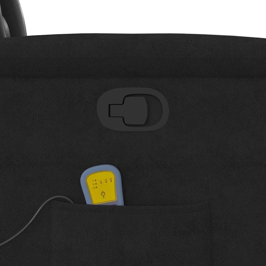 Poltrona Alzapersona Reclinante Massaggiante Nera Microfibra - homemem39