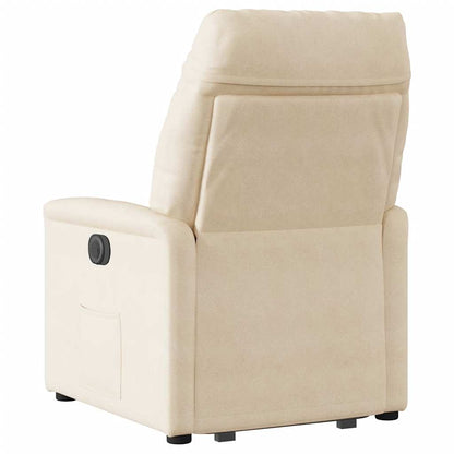 Poltrona Alzapersona Reclinante Massaggiante Beige Microfibra | homemem39