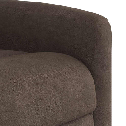 Poltrona Alzapersona Reclinabile Elettrica Marrone Microfibra