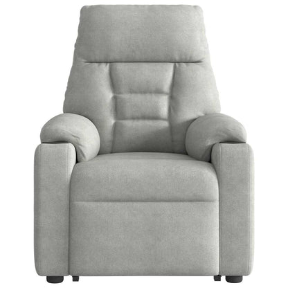 Poltrona a Rialzo Reclinante Elettrica Grigio Chiaro Microfibra - homemem39