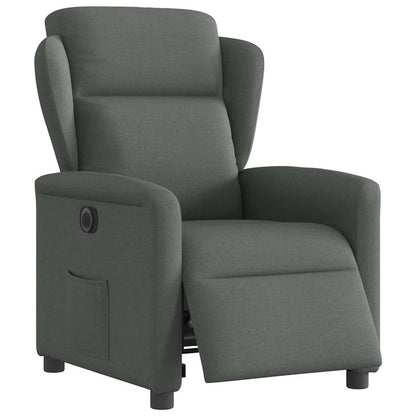 Poltrona Elettrica Reclinabile Grigio Scuro in Tessuto | homemem39