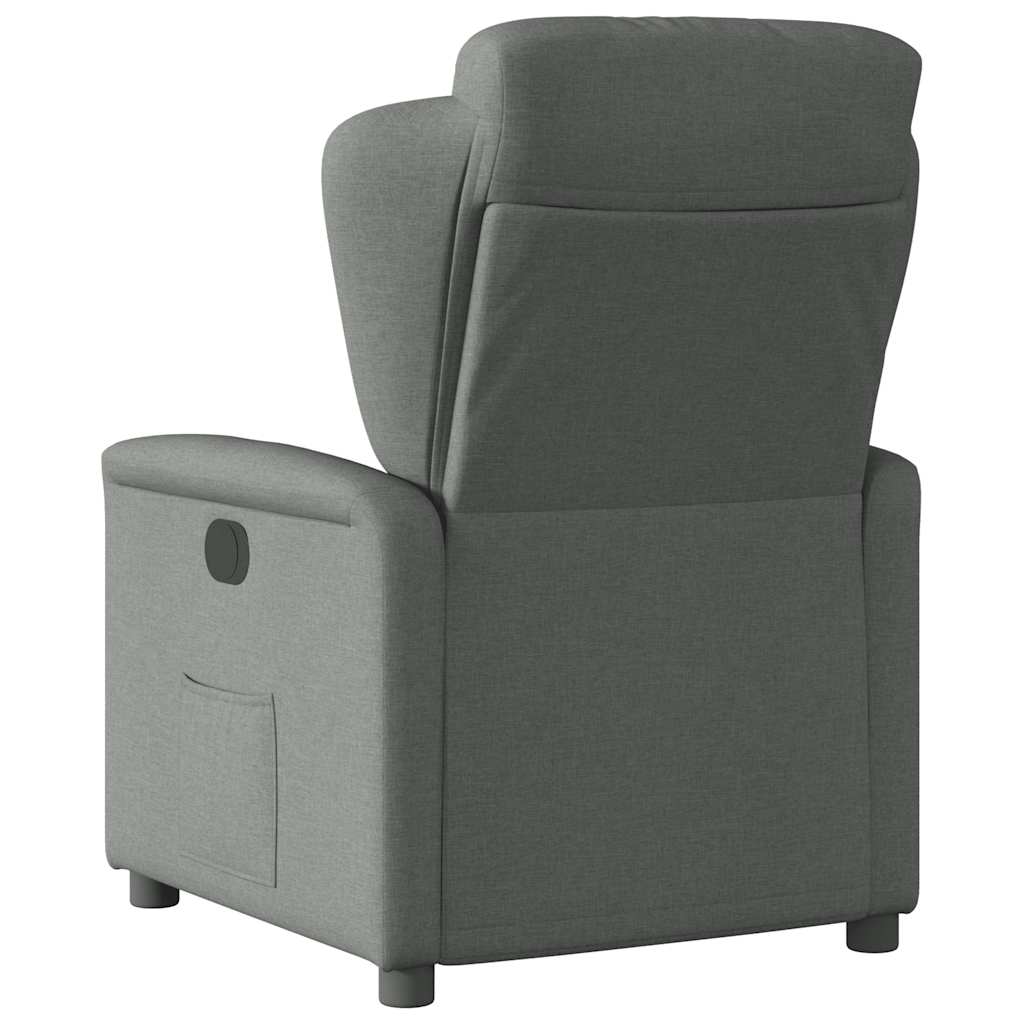 Poltrona Elettrica Reclinabile Grigio Scuro in Tessuto | homemem39