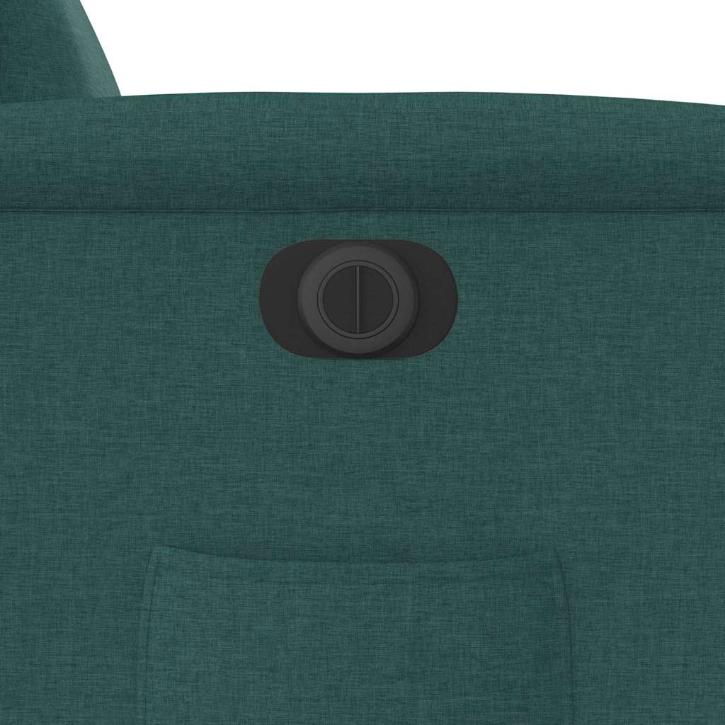 Poltrona Elettrica Reclinabile Verde Scuro in Tessuto - homemem39