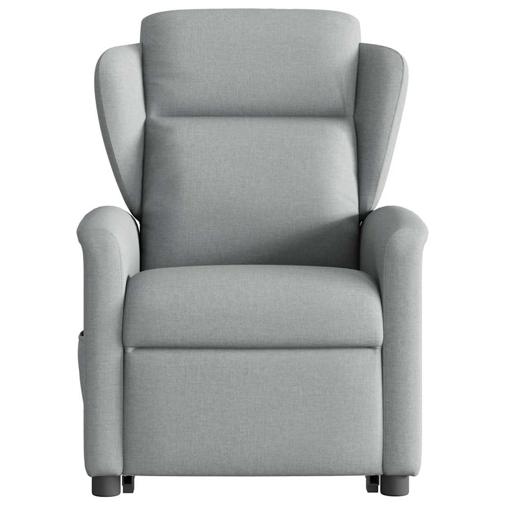 Poltrona Alzapersona Massaggi Reclinabile Grigio Chiaro Tessuto | homemem39