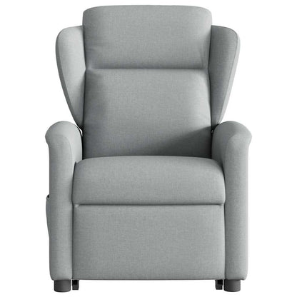 Poltrona Alzapersona Massaggi Reclinabile Grigio Chiaro Tessuto | homemem39