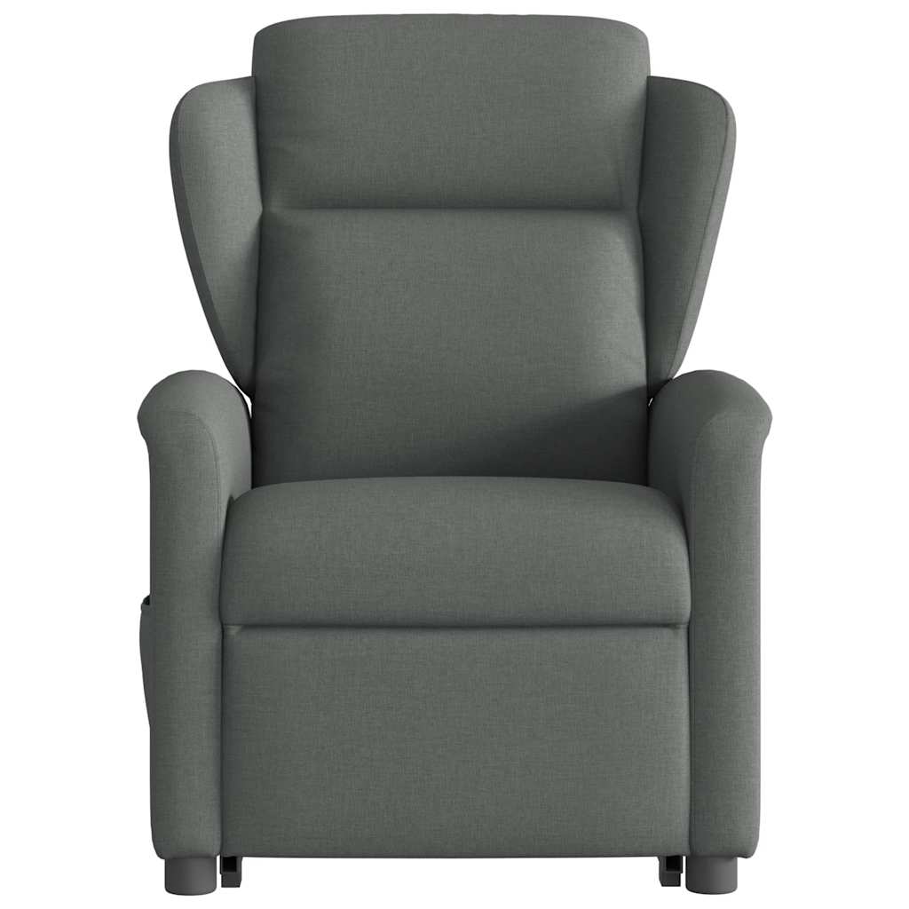 Poltrona Alzapersona Massaggi Reclinabile Grigio Scuro Tessuto | homemem39