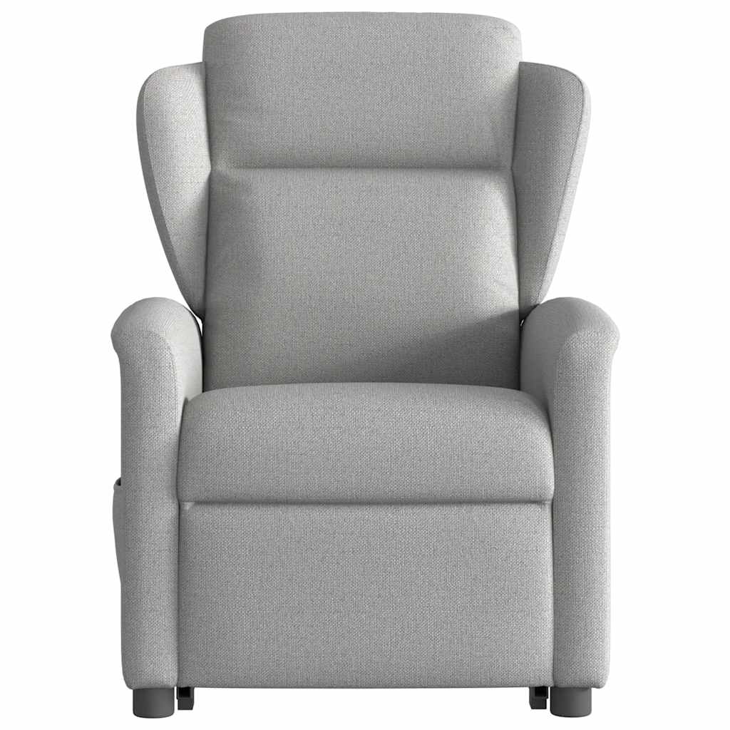 Poltrona Alzapersona Massaggi Reclinabile Grigio Nuvola Tessuto | homemem39