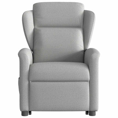 Poltrona Alzapersona Massaggi Reclinabile Grigio Nuvola Tessuto | homemem39
