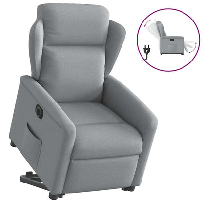 Poltrona Reclinante Alzapersona Elettrica grigio chiaro Tessuto