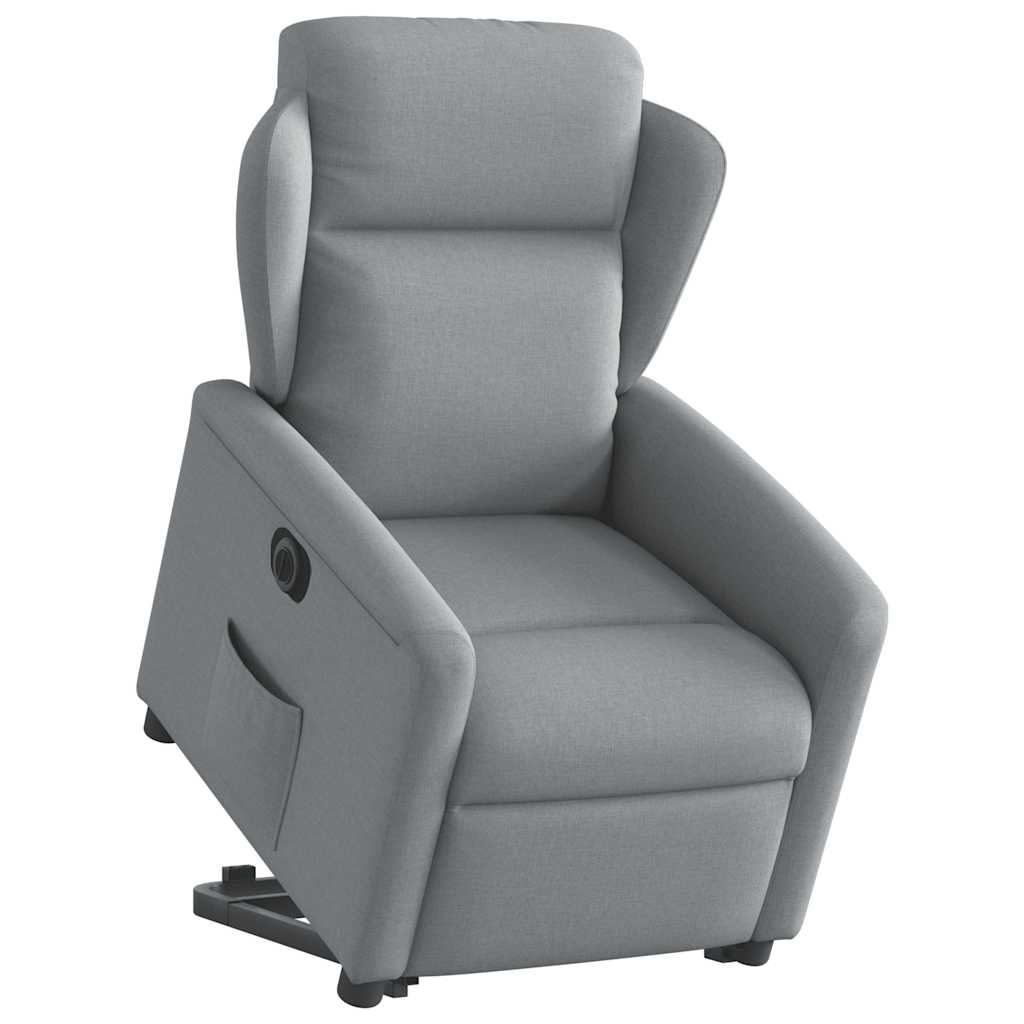 Poltrona Reclinante Alzapersona Elettrica grigio chiaro Tessuto