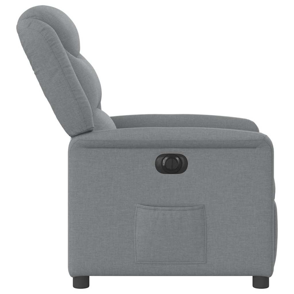 Poltrona Elettrica Reclinabile Grigio Chiaro in Tessuto | homemem39