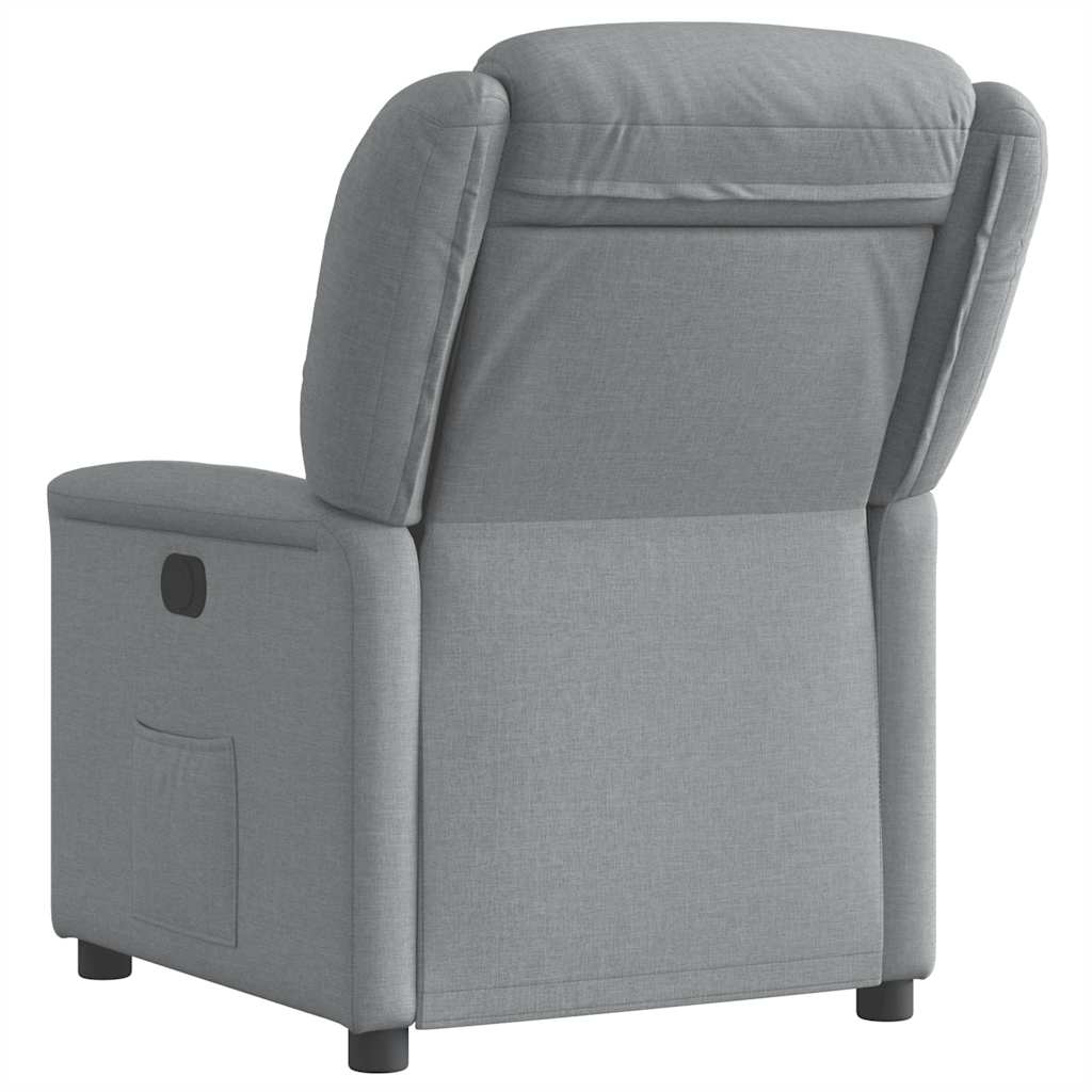 Poltrona Elettrica Reclinabile Grigio Chiaro in Tessuto | homemem39