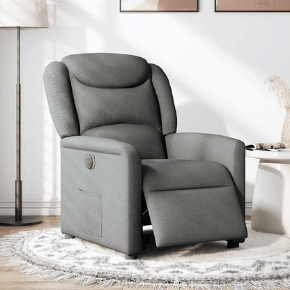 Poltrona Elettrica Reclinabile Grigio Scuro in Tessuto | homemem39