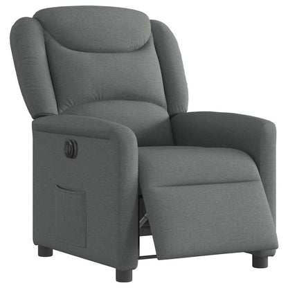 Poltrona Elettrica Reclinabile Grigio Scuro in Tessuto | homemem39