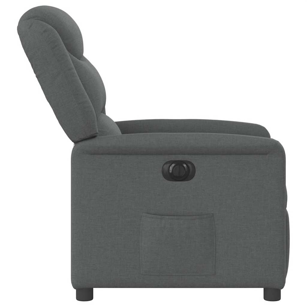 Poltrona Elettrica Reclinabile Grigio Scuro in Tessuto | homemem39