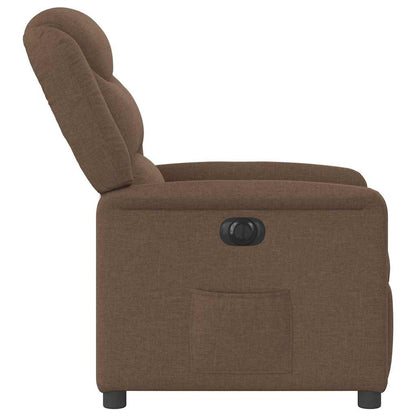 Poltrona Elettrica Reclinabile Marrone in Tessuto | homemem39