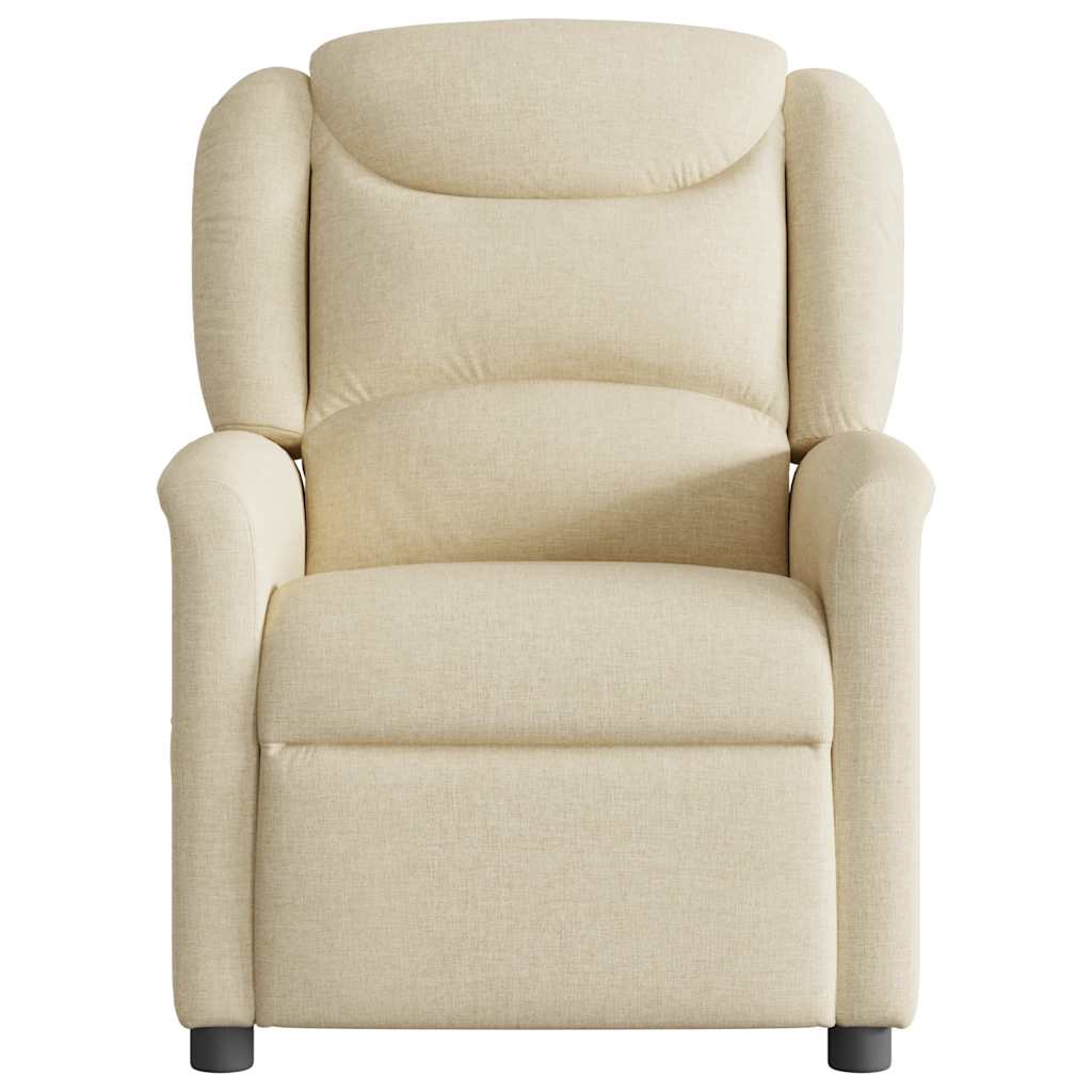 Poltrona Elettrica Reclinabile Crema in Tessuto | homemem39