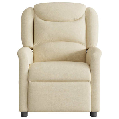 Poltrona Elettrica Reclinabile Crema in Tessuto | homemem39