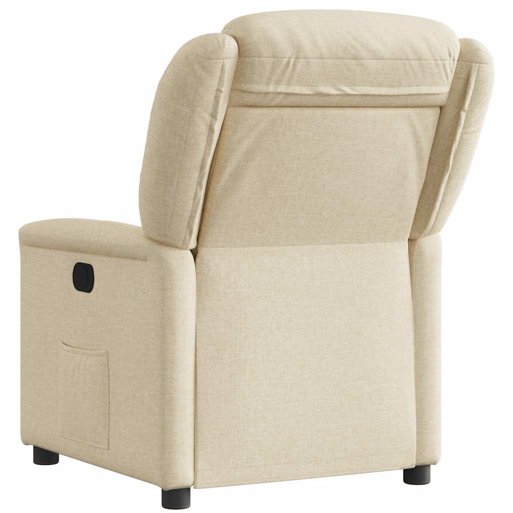 Poltrona Elettrica Reclinabile Crema in Tessuto | homemem39
