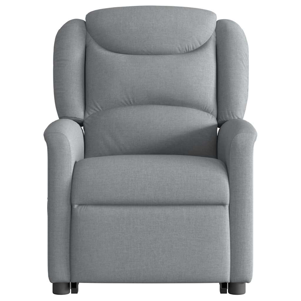 Poltrona Alzapersona Massaggi Reclinabile Grigio Chiaro Tessuto | homemem39