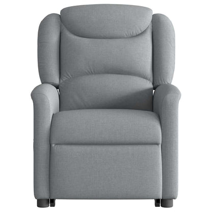 Poltrona Alzapersona Massaggi Reclinabile Grigio Chiaro Tessuto | homemem39