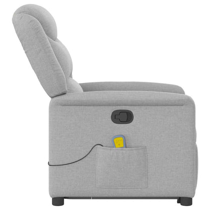 Poltrona Alzapersona Massaggi Reclinabile Grigio Nuvola Tessuto | homemem39