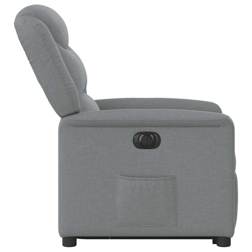Poltrona Reclinante Alzapersona Elettrica Grigio Chiaro Tessuto | homemem39