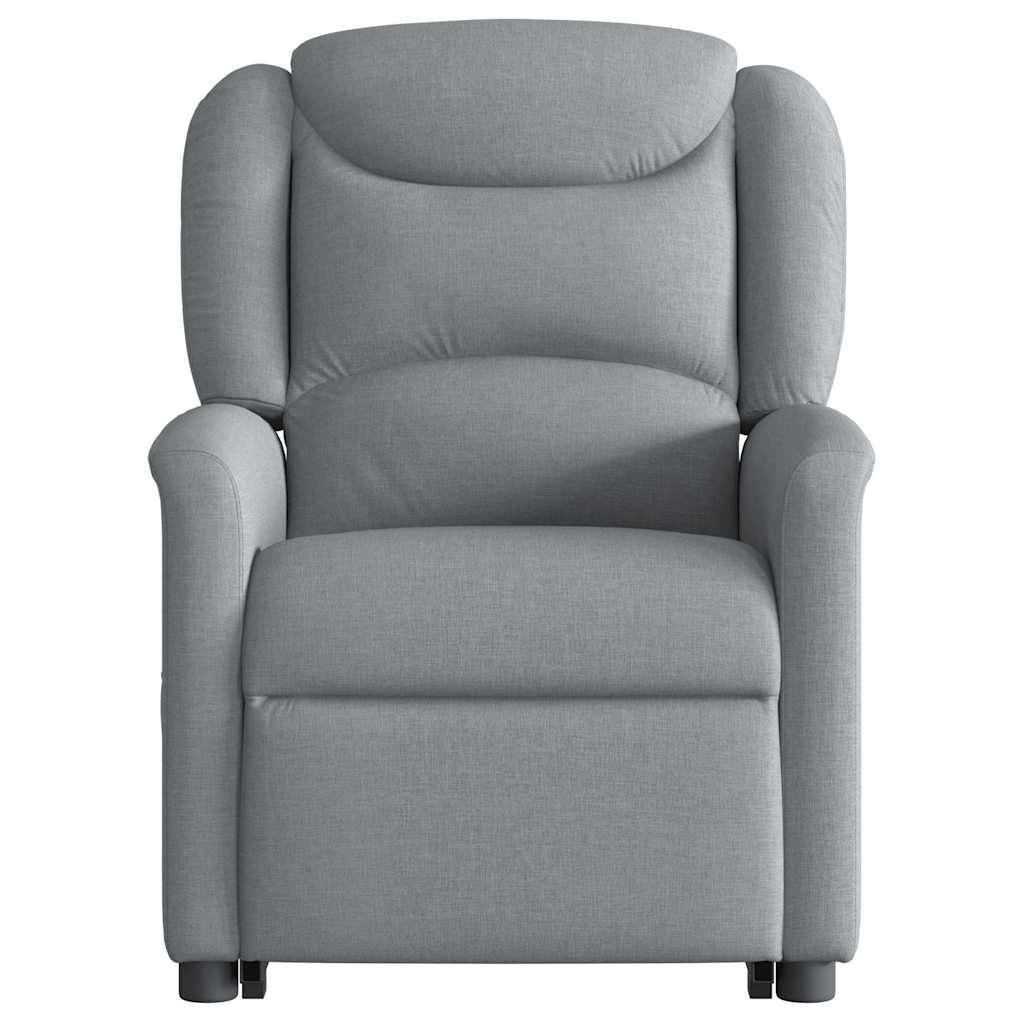 Poltrona Alzapersona Massaggi Elettrica Grigio Chiaro Tessuto | homemem39