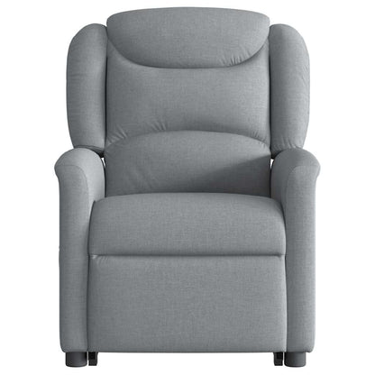 Poltrona Alzapersona Massaggi Elettrica Grigio Chiaro Tessuto | homemem39