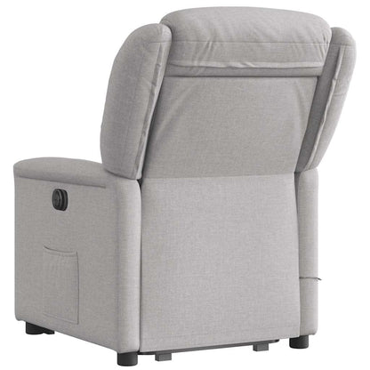 Poltrona Alzapersona Massaggi Elettrica Grigio Nuvola Tessuto | homemem39