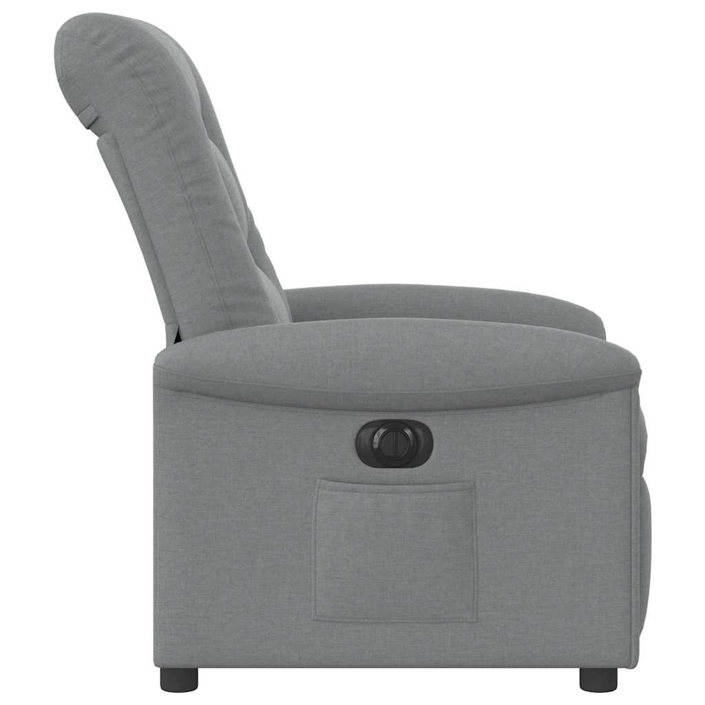 Poltrona Elettrica Reclinabile Grigio Chiaro in Tessuto | homemem39