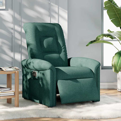 Poltrona Elettrica Reclinabile Verde Scuro in Tessuto | homemem39