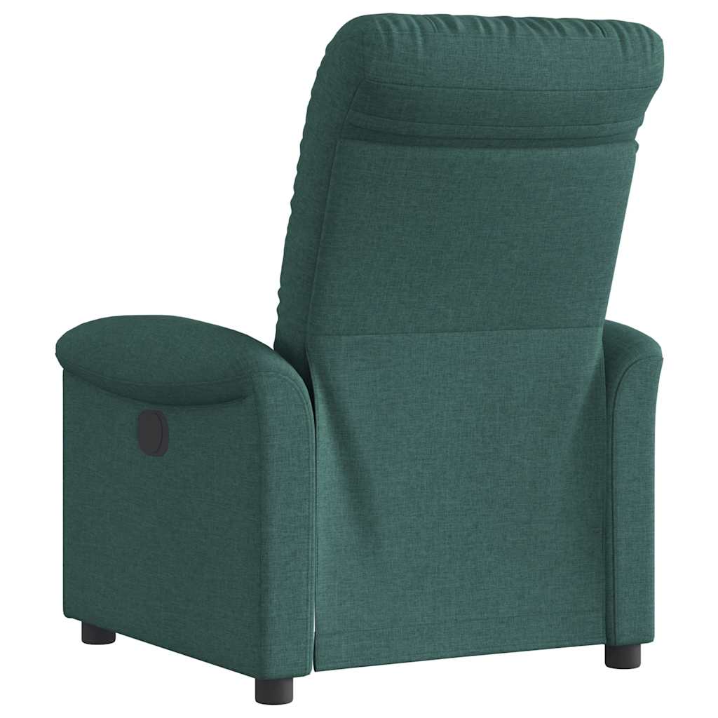 Poltrona Elettrica Reclinabile Verde Scuro in Tessuto | homemem39