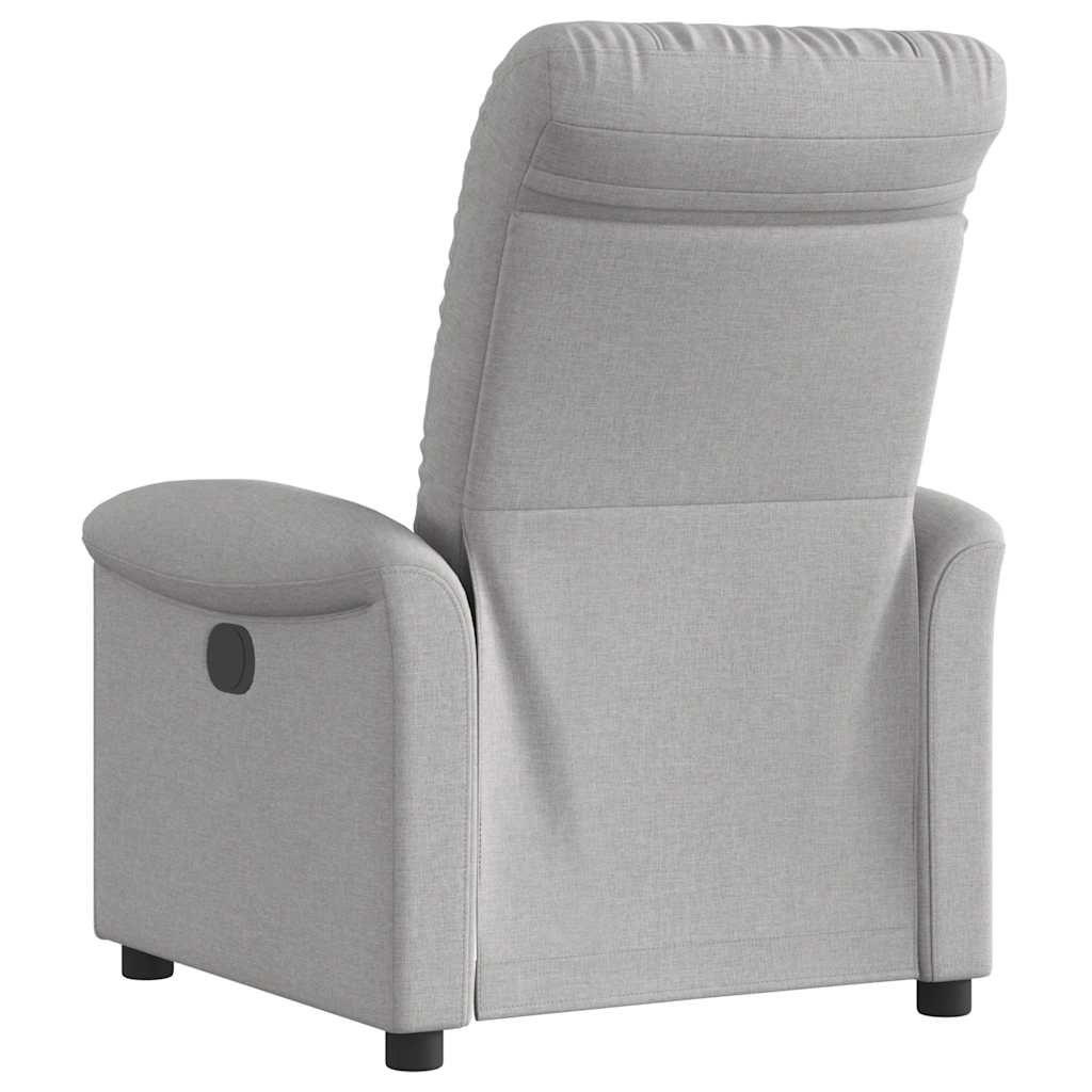Poltrona Elettrica Reclinabile Grigio Nuvola in Tessuto | homemem39