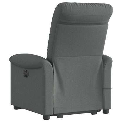 Poltrona Alzapersona Massaggi Reclinabile Grigio Scuro Tessuto | homemem39