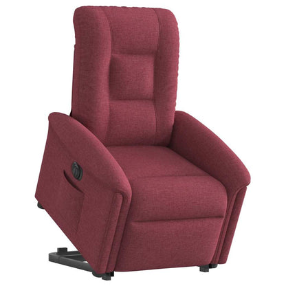 Poltrona Alzapersona Reclinabile Elettrica Rosso Vino