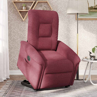 Poltrona Alzapersona Reclinabile Elettrica Rosso Vino