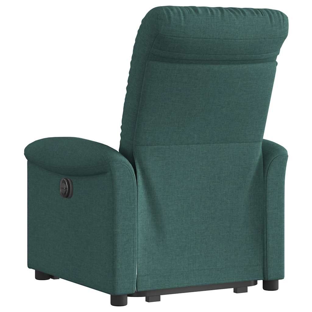 Poltrona Alzapersona Reclinabile Elettrica Verde Scuro Tessuto | homemem39