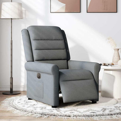 Poltrona Elettrica Reclinabile Grigio Scuro in Tessuto | homemem39