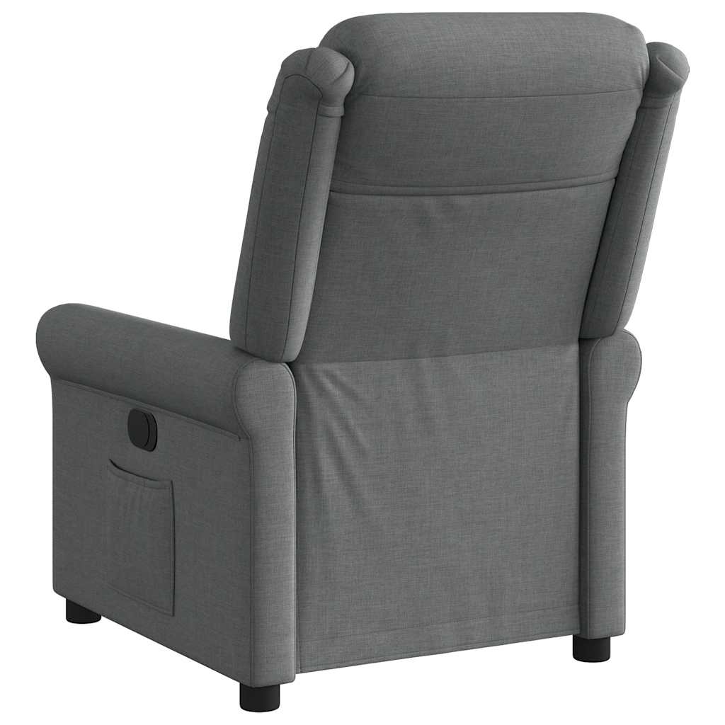 Poltrona Elettrica Reclinabile Grigio Scuro in Tessuto | homemem39