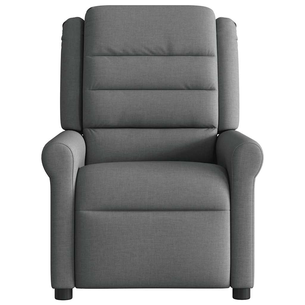 Poltrona Reclinabile Massaggio Elettrica Grigio Scuro Tessuto | homemem39