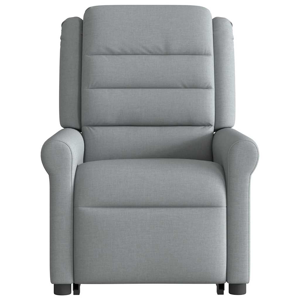 Poltrona Alzapersona Reclinabile Grigio Chiaro in Tessuto | homemem39